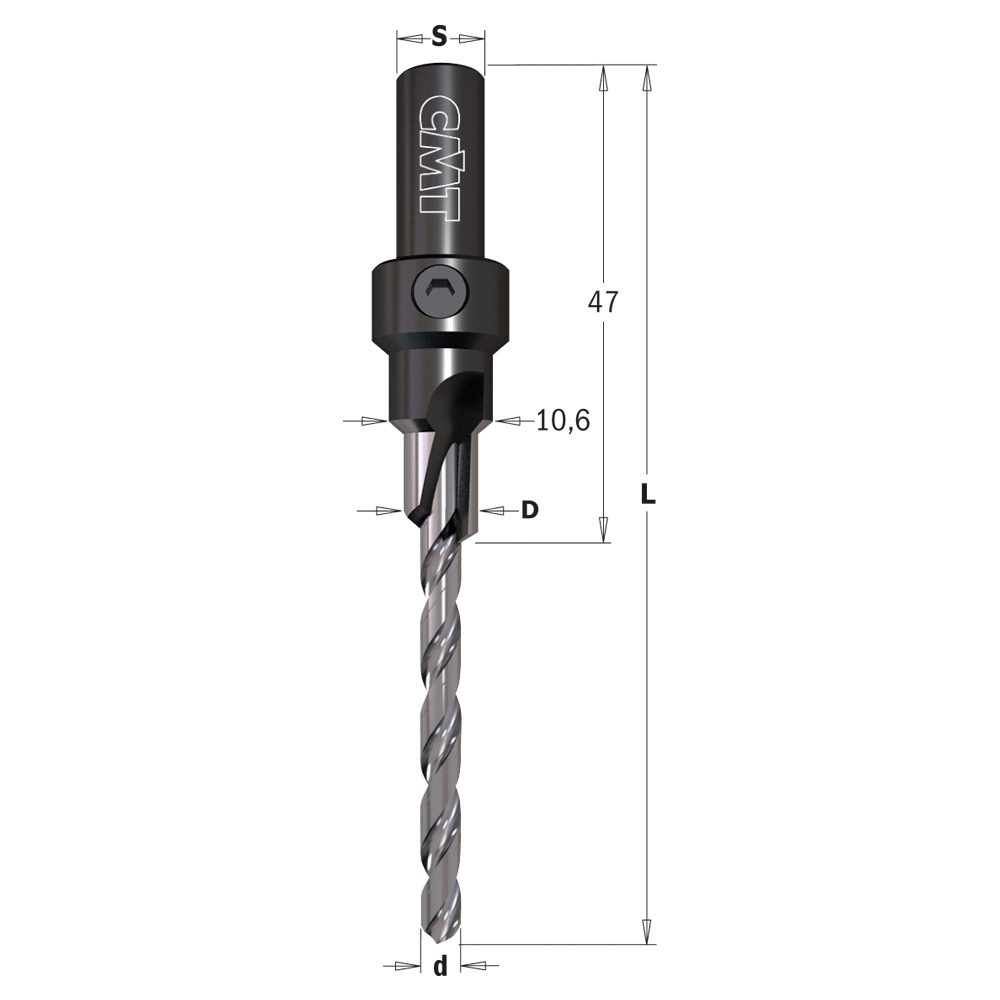 Fraisoirs pour mèches hélicoïdales bobine simple, droite