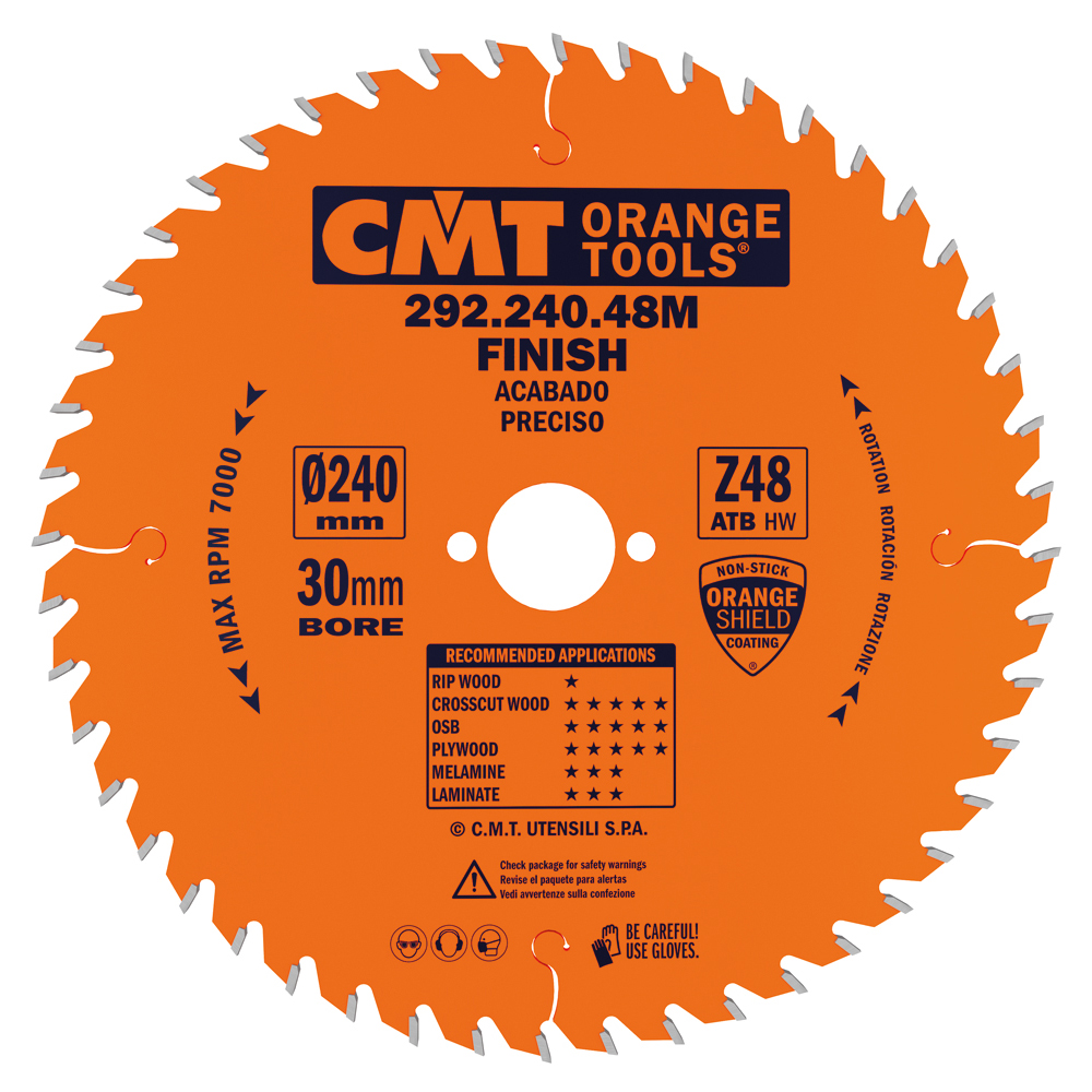 Fine cut-off circular saw blades Finishing