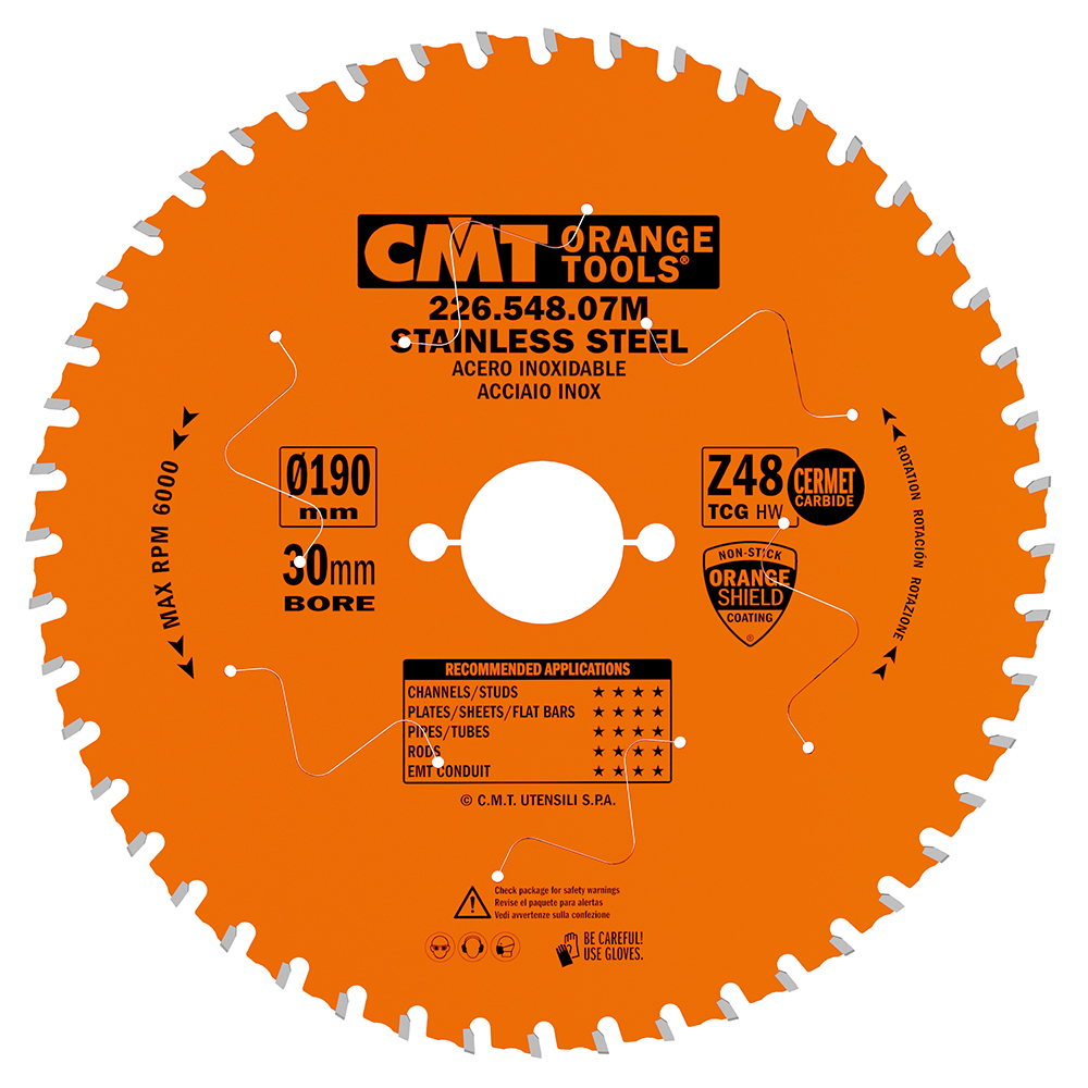 Lames circulaires industrielles pour acier inoxydable