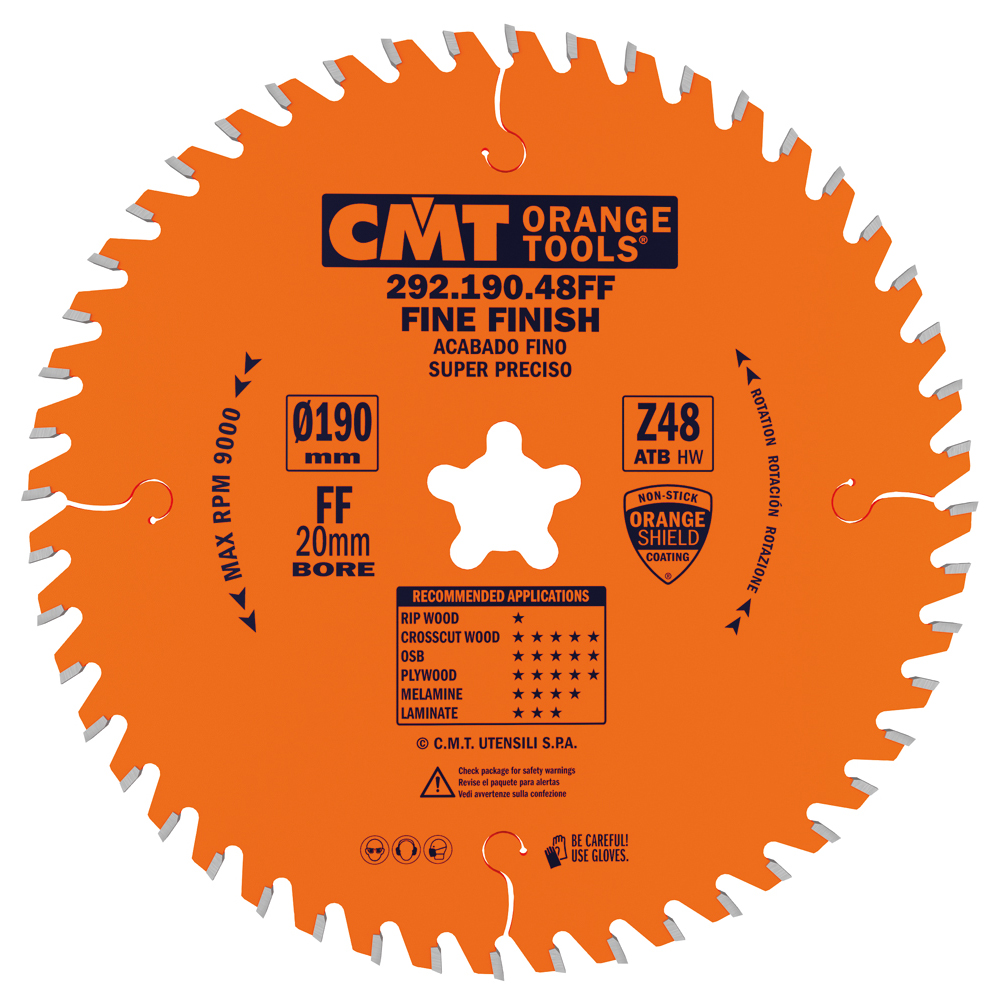 Fine cut-off circular saw blades Finishing