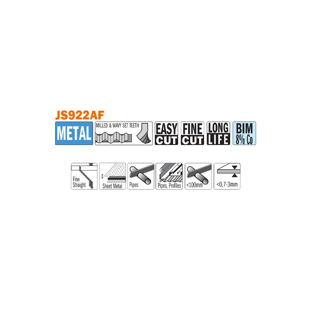 For Cutting Thin Sheet Metal, Fine Pipe and Profiles