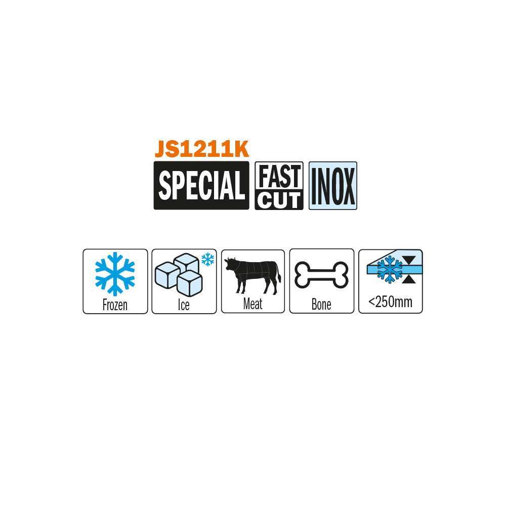 For fast cuts in special materials, meat, bone, frozen products and ice