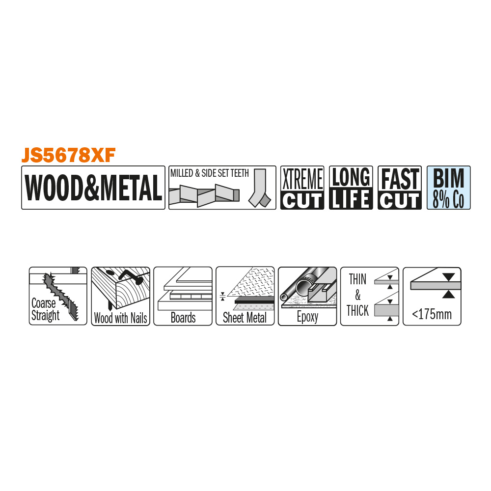 Hoja de sierra para el corte de madera con clavos y perfiles de aluminio