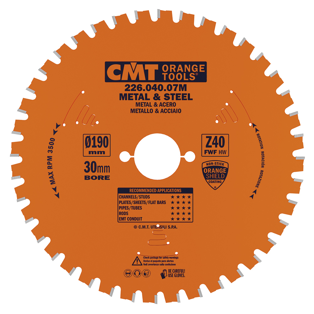 Lames circulaires industrielles pour matériaux ferreux et PVC