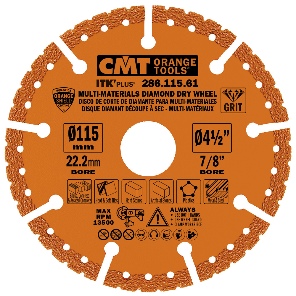 MULTI-MATERIALS DIAMOND DRY WHEEL FOR ANGLE GRINDER