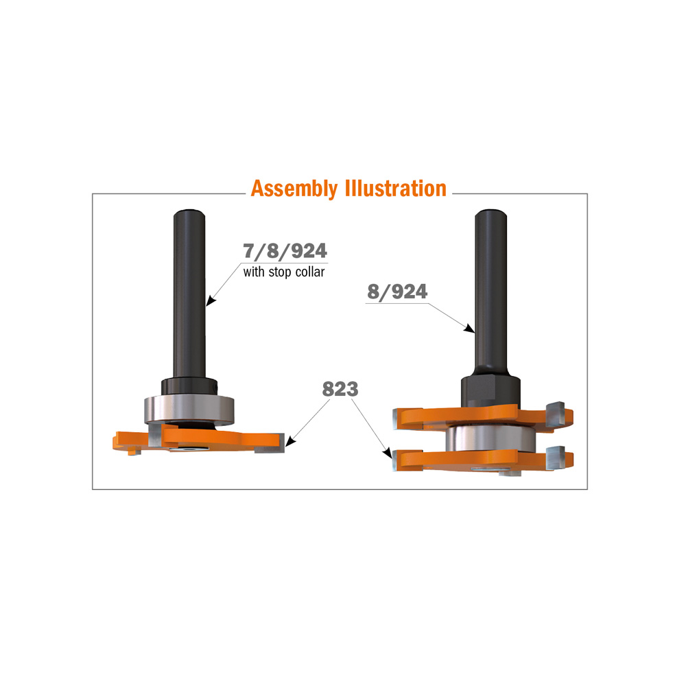 Slot cutters with 45° bore