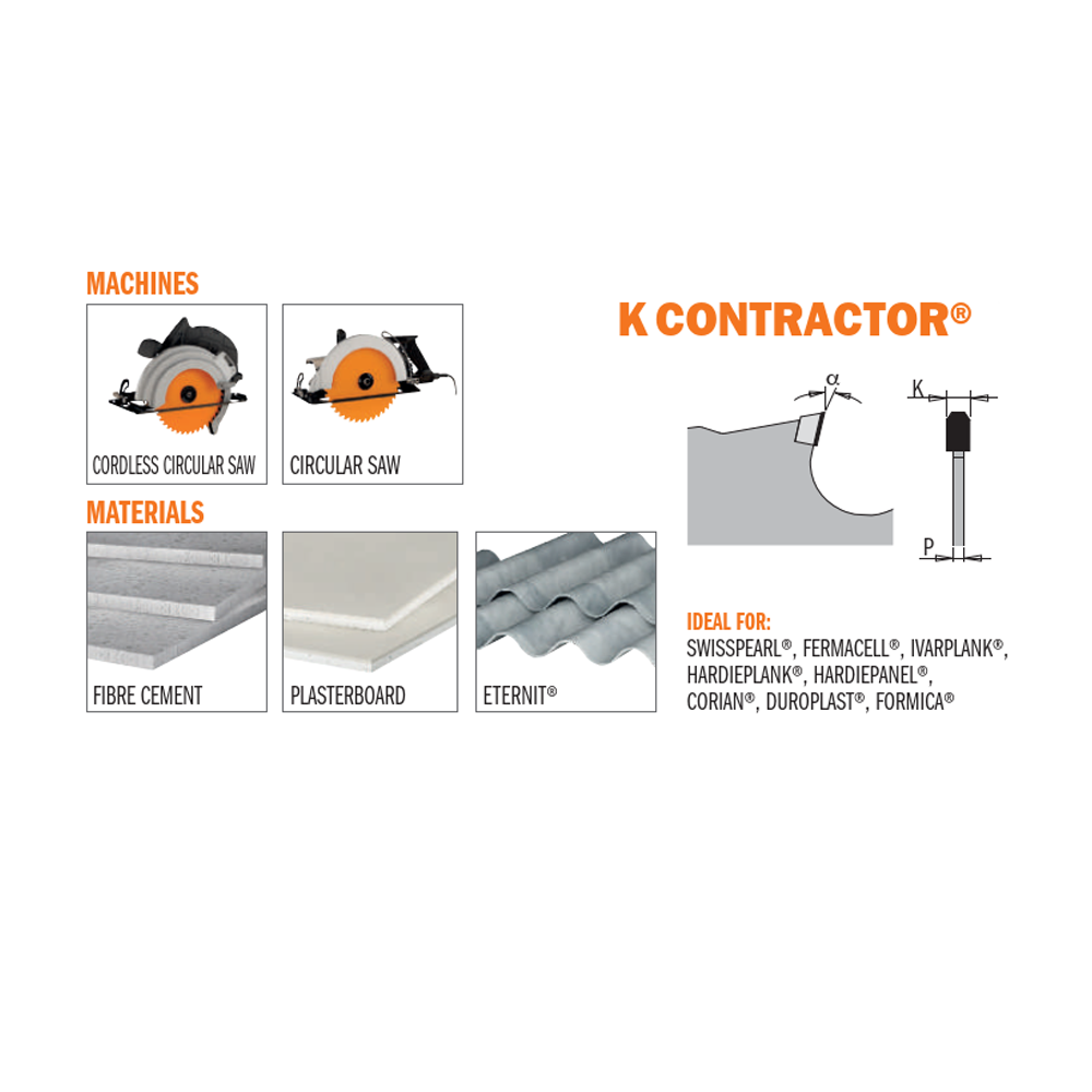 DP- Ultra hard materials - LONG LIFE- K CONTRACTOR®