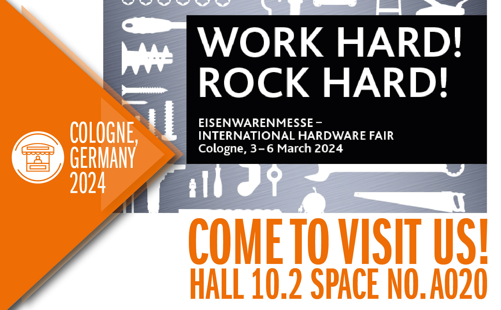 Eisenwarenmesse March 3-6, 2024: Free Entry Pass with CMT Orange Tools