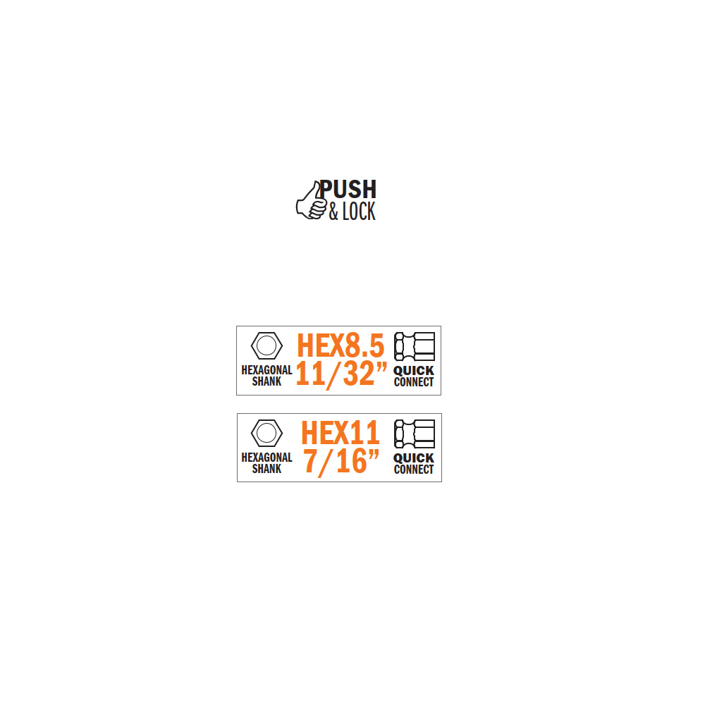 Estensioni per attacco PUSH&amp;LOCK