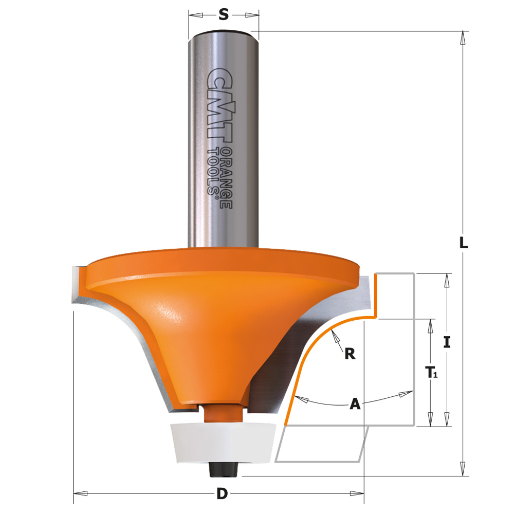 Fraise pour quart de rond pour matériaux composites