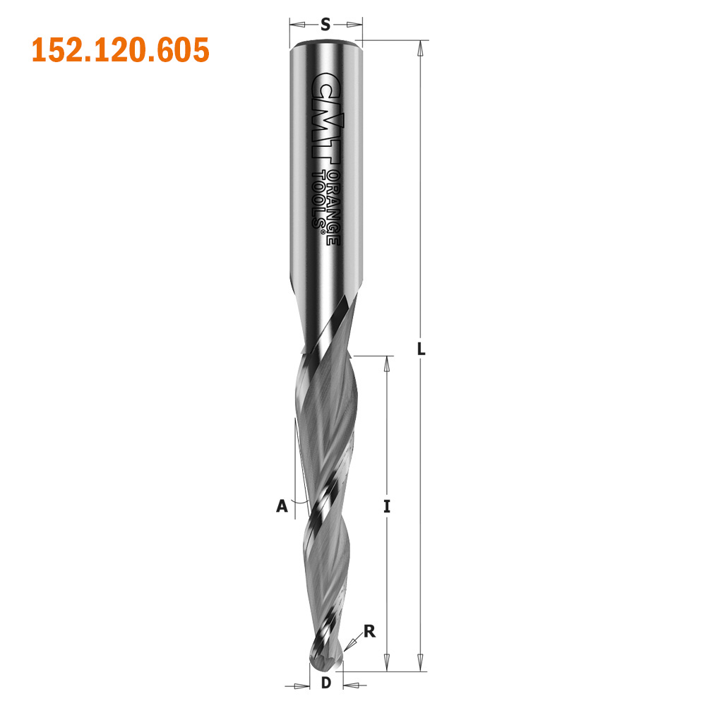 Solid Carbide Upcut 2D/3D Carving Tapered Ball Nose Spiral Bits