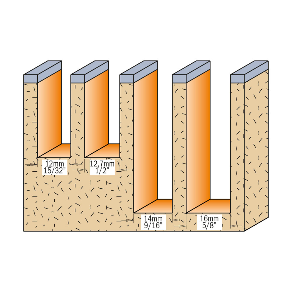 Straight router bits with insert knives for laminates