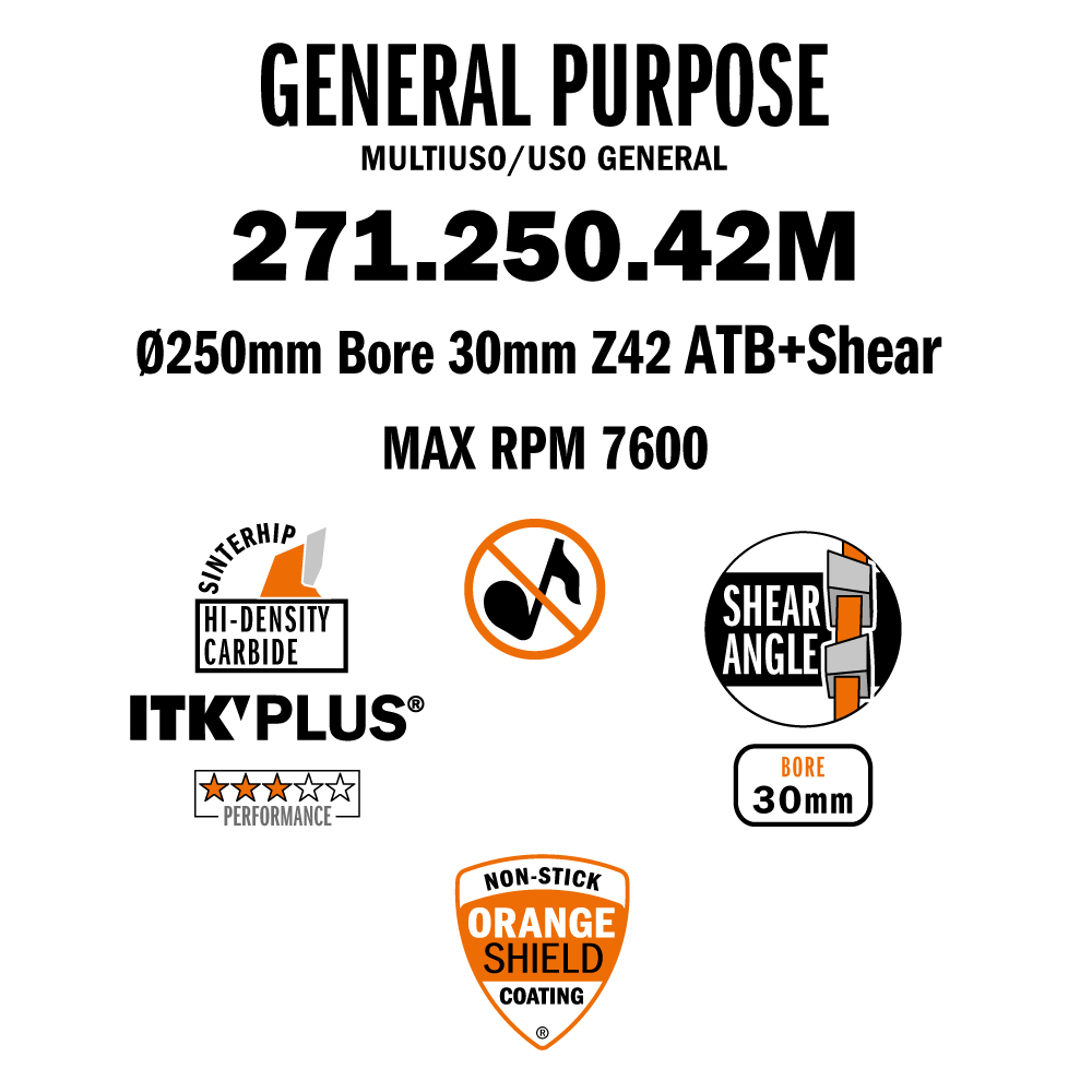 271 ITK Plus circular saw blades  ripping and crosscut - General Purpose - THIN KERF