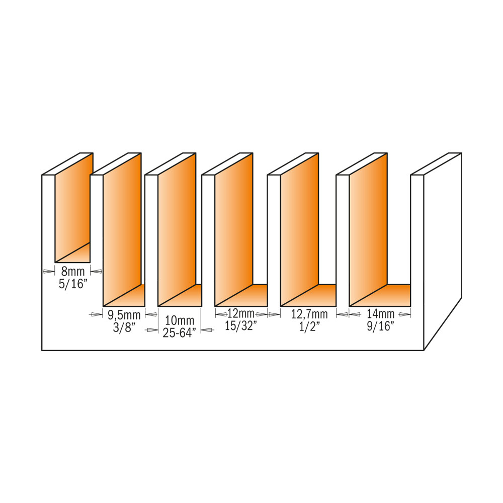 Straight router bits with insert knives