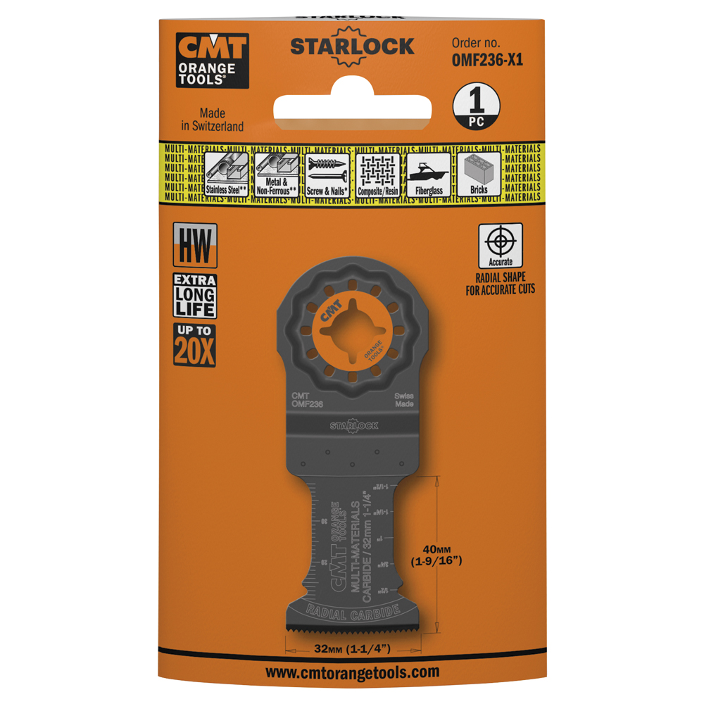 45MM (1-3/4&quot;)CARBIDE FOR MULTI-MATERIAL &amp; METAL