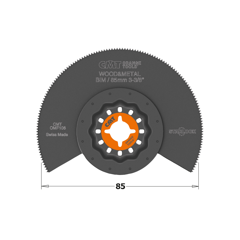 85mm (3-3/8&quot;) Segment Blade for Wood &amp; Metal