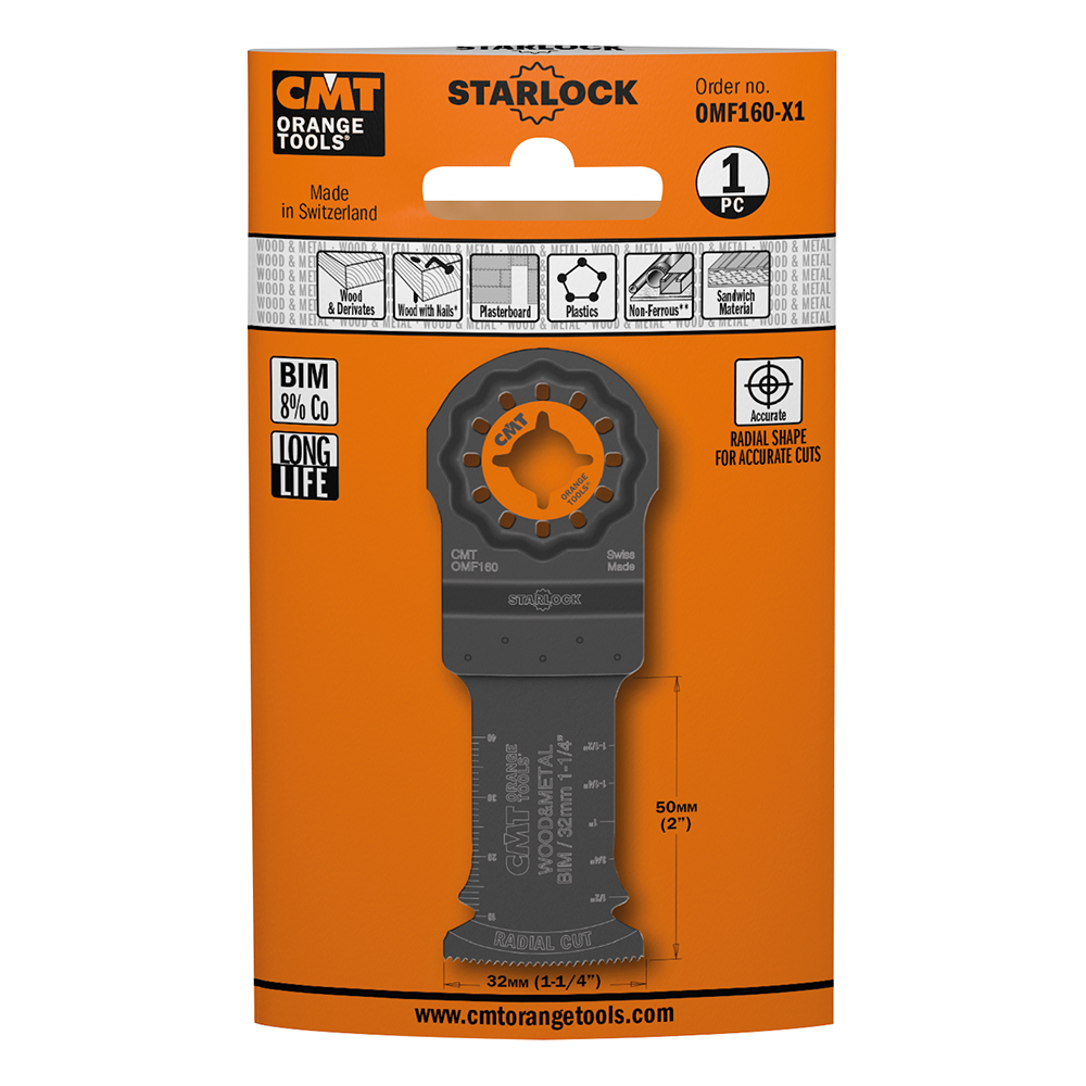 32mm Hoja radial para madera y metal
