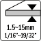 Thickness 1.5~15MM - 1/16”~19/32”