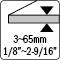 Thickness 3~65MM - 1/8”~2-9/16”