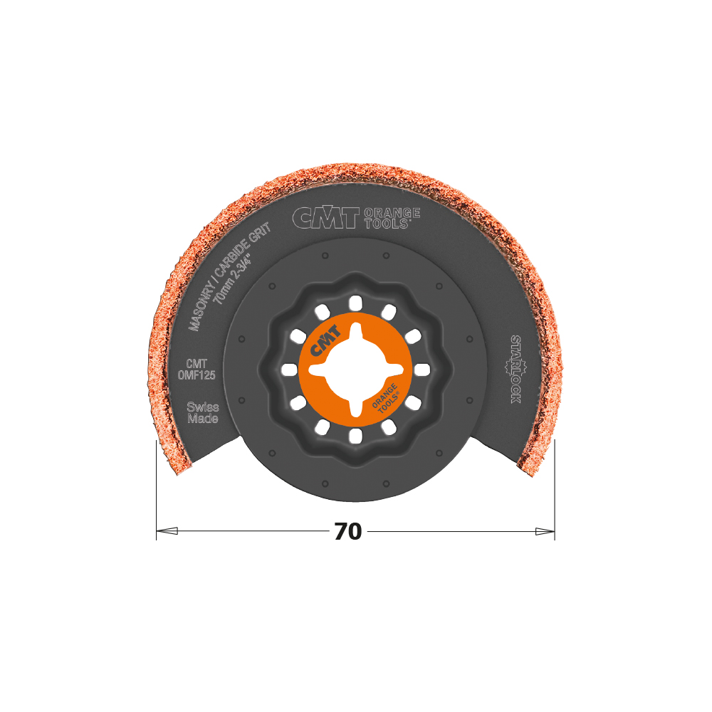 70mm lame segmentée à concrétion carbure