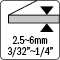 Thickness 2.5~6MM - 3/32”~1/4”