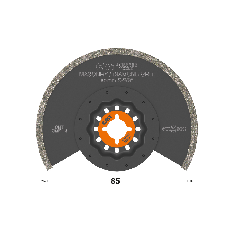 85mm (3/8&quot;) Diamond Coated Radial Saw Blade, Segmented, Extra-Long Life