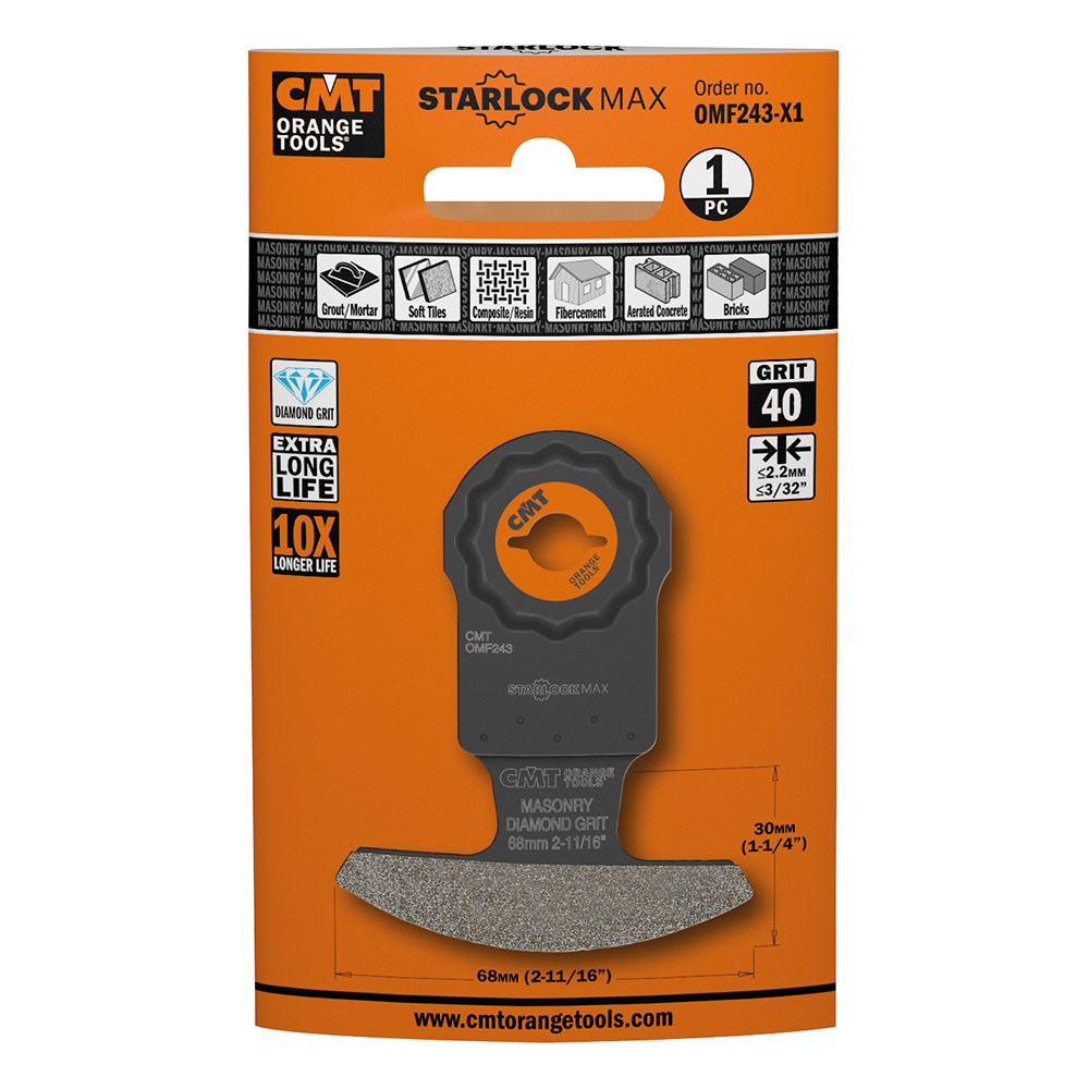 68mm (3/4&quot;) Diamond coated Segmented Saw Blade, Extra-Long Life