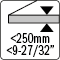 Thickness &lt;250MM - 9-27/32”