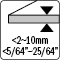 Thickness &lt;2~10MM - 5/64”~25/64”