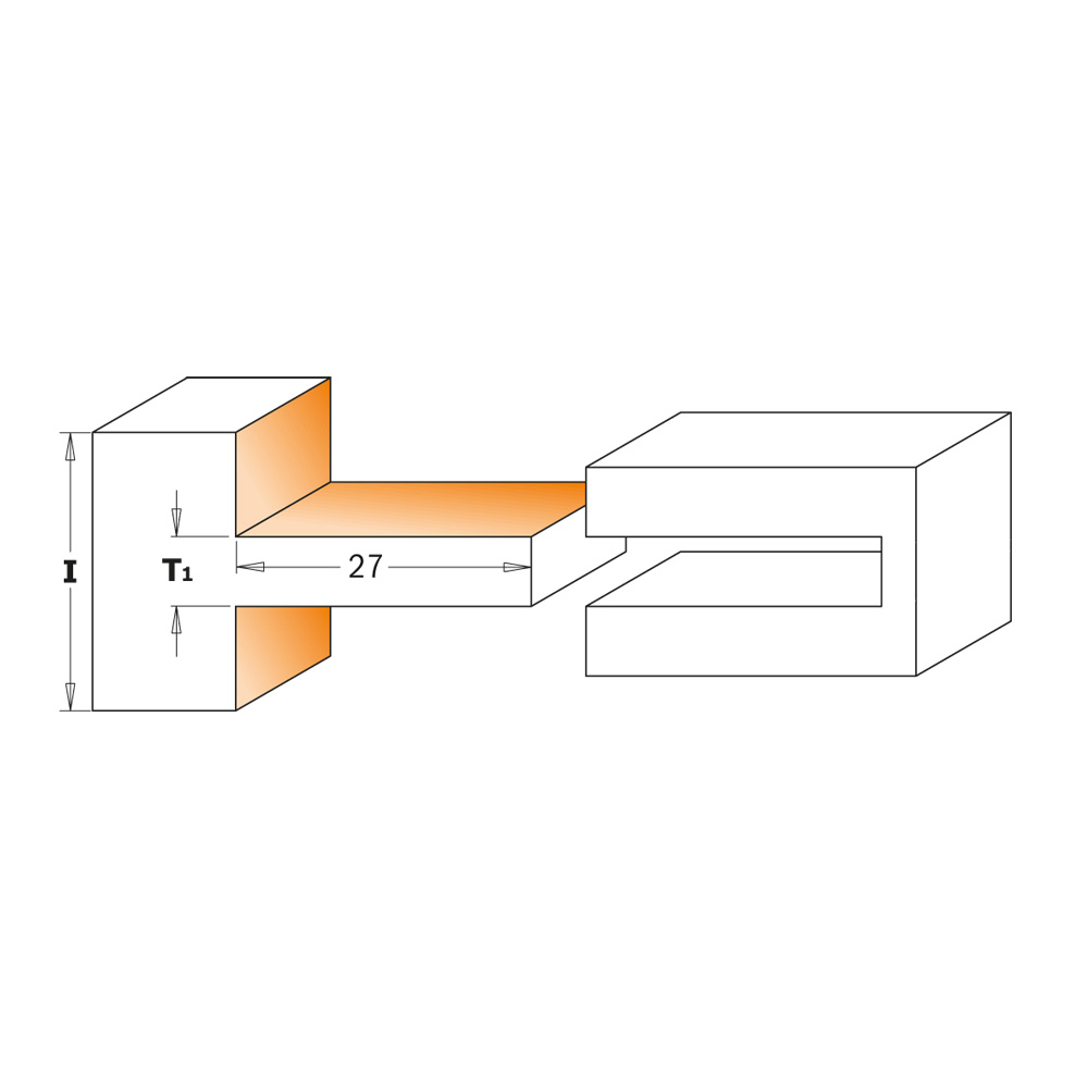 Tenon cutting router bits