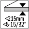 Thickness &lt;215MM - 8-15/32”