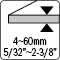 Thickness 4~60MM - 5/32”~2-3/8”