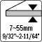 Thickness 7~55MM - 9/32”~2-11/64”