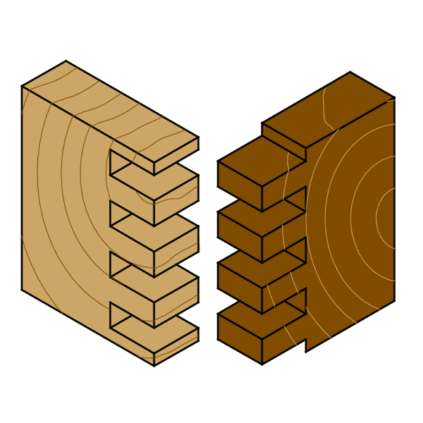 Gabarits pour assemblage en bouvetage