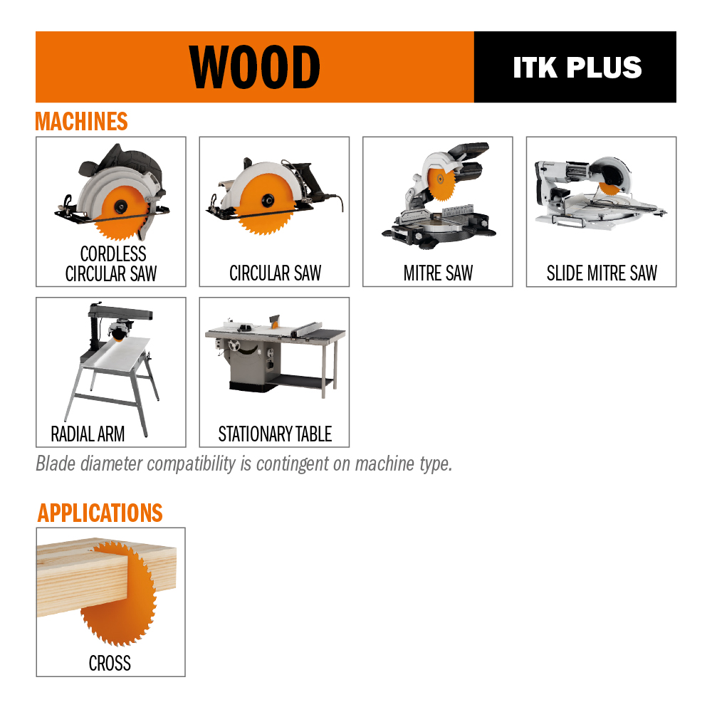 Lama Circolare CMT 160mm ITK-Plus - Per Taglio Di Precisione Su Legno, 56 Denti, Arancione - Foto 6