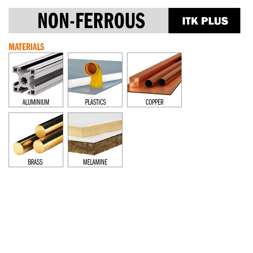 Lame ITK PLUS® per metalli non ferrosi e melaminici