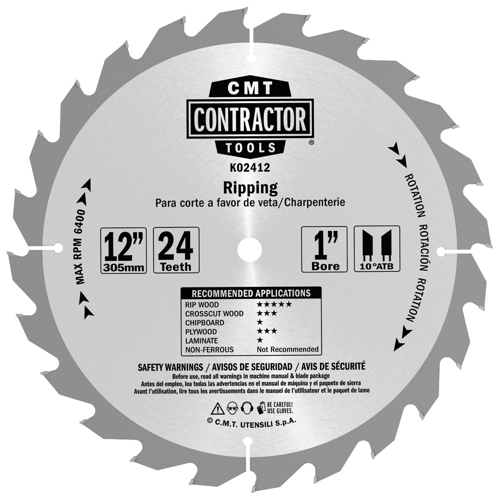 Lames circulaires ITK Contractor pour coupes en longueur