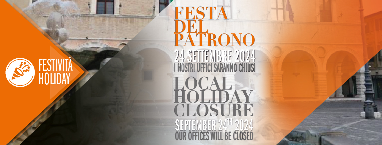 Chiusura aziendale - 24 Settembre 2025 / Holiday Closure - September 24th, 2025