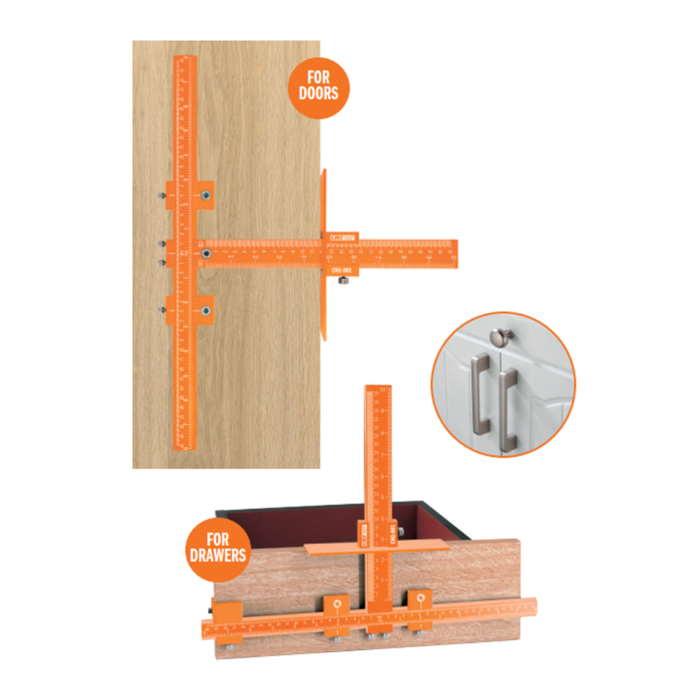 CABINET HARDWARE JIG GUIDE FOR HANDLES