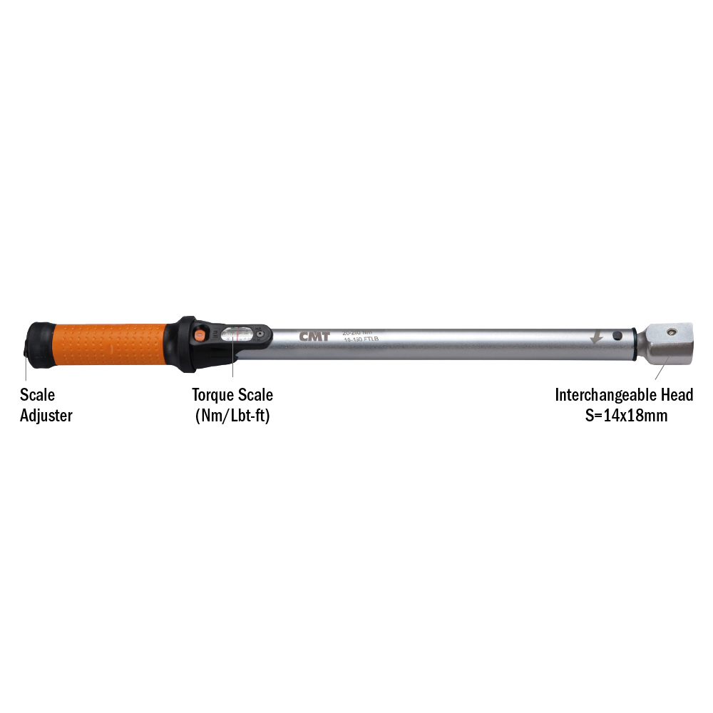 Austauschbare Drehmomentschlüssel 20~200 Nm