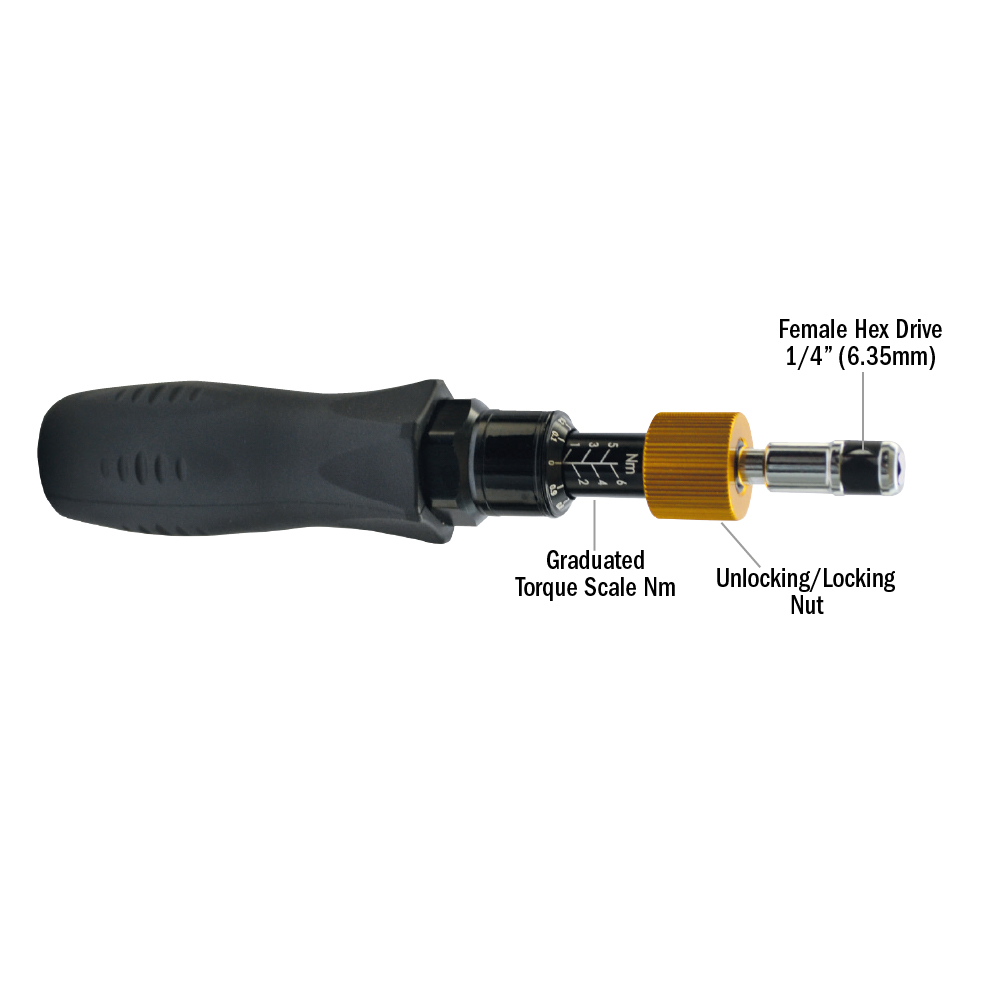 ADJUSTABLE TORQUE SCREWDRIVER SET 1~6 Nm