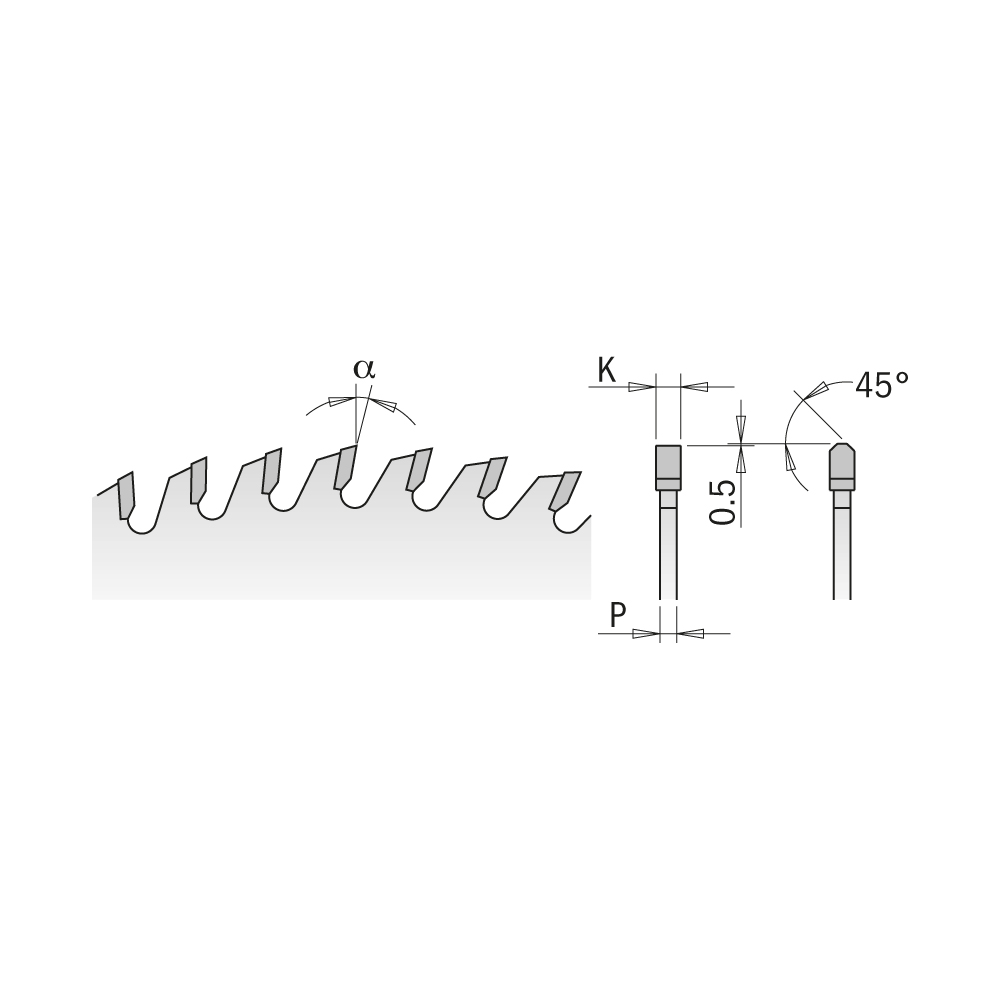 Lames circulaires industrielles pour scies à panneaux horizontales