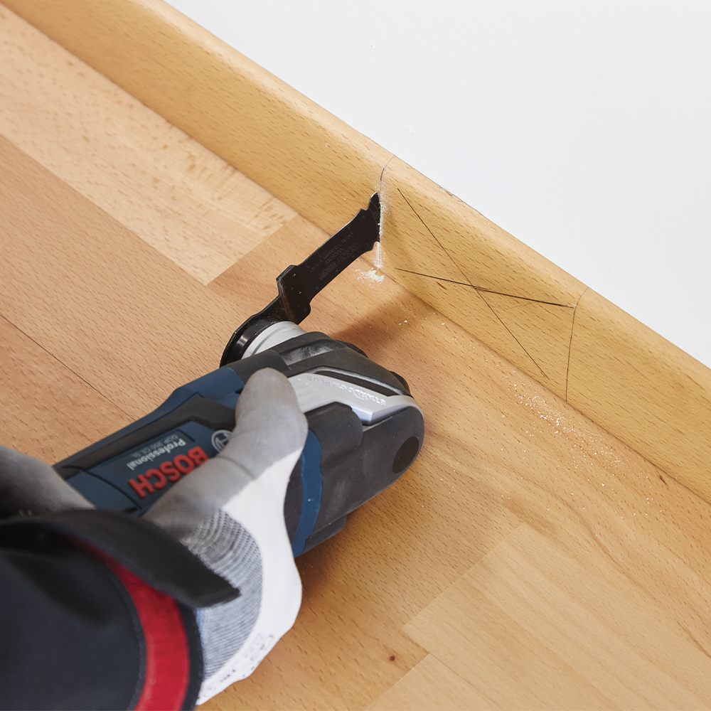 32 mm Präzisionsschnitt, Japan-Zahn im Holz. Lange Lebensdauer