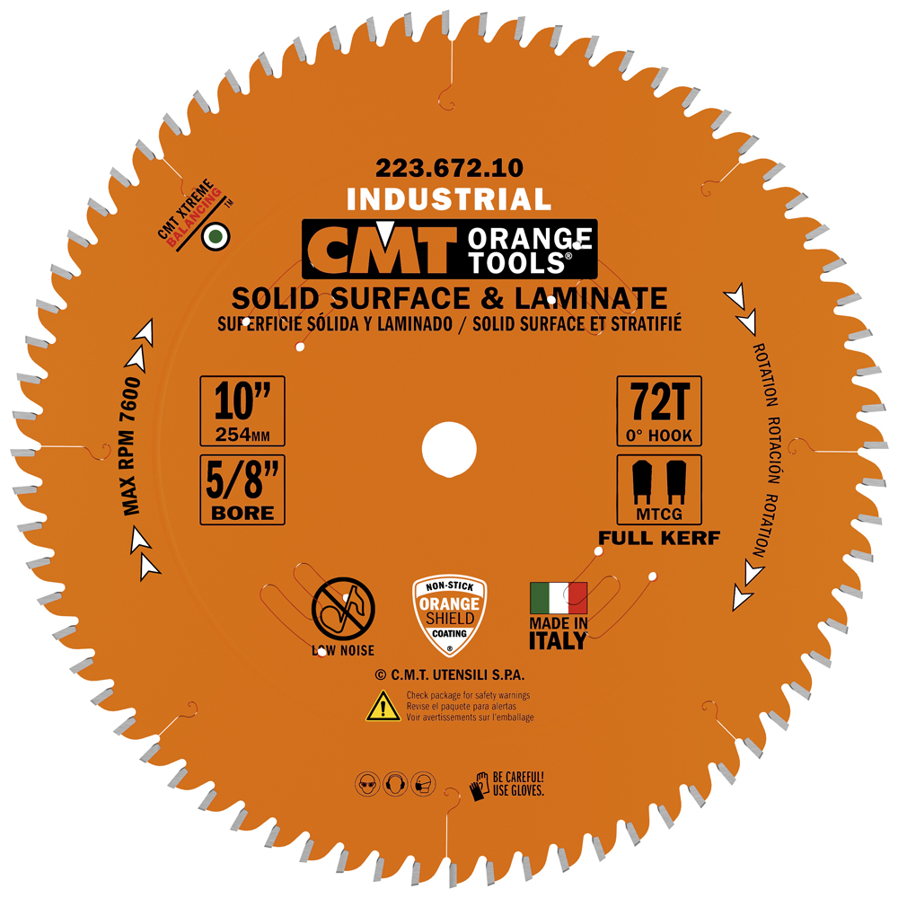Heavy-duty Solid Surface Blades Orange Chrome