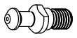 Retaining stud for ISO30 chucks