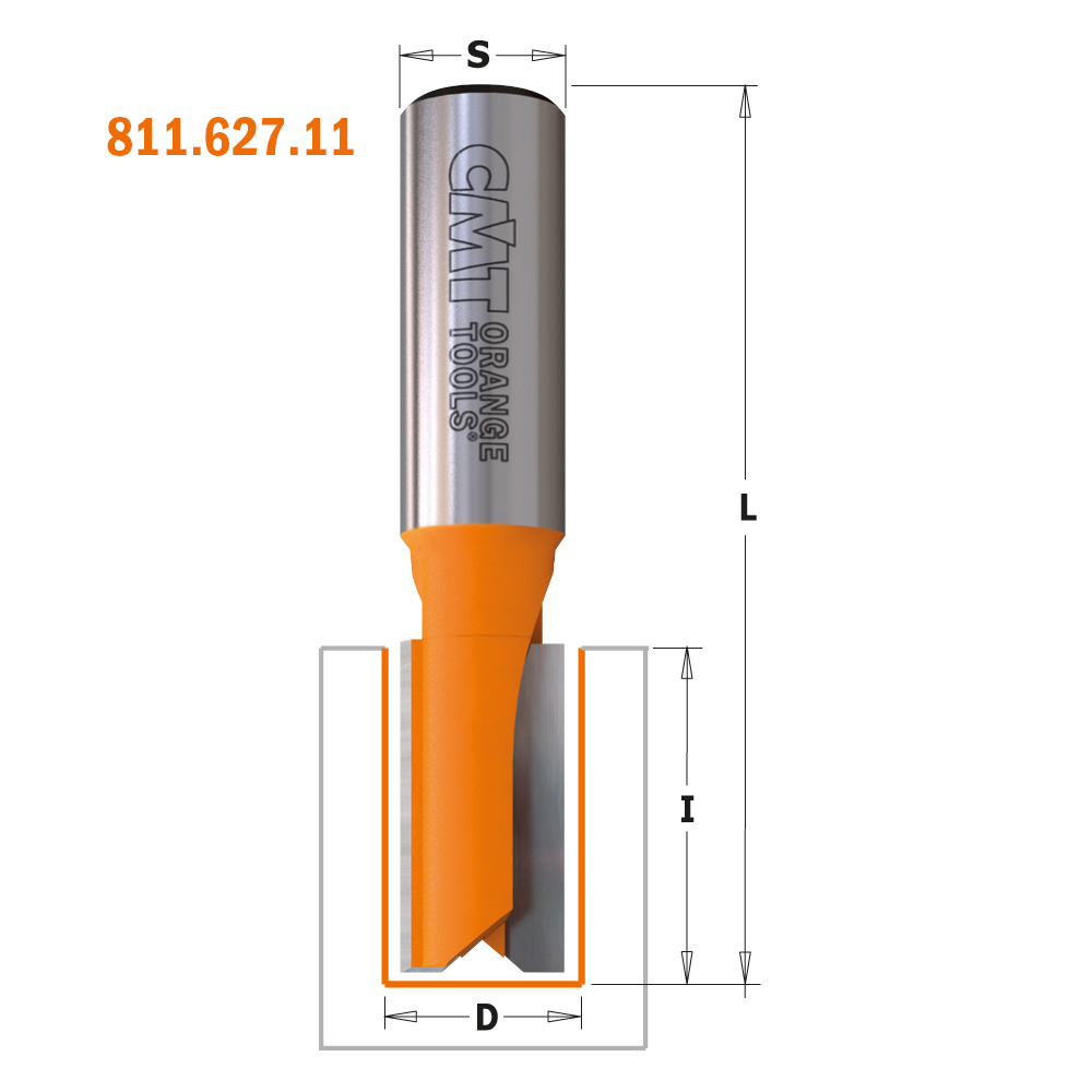 CMT Orange Tools 912.120.11   Fräser Gerade HM S 8 D 12 x 30 