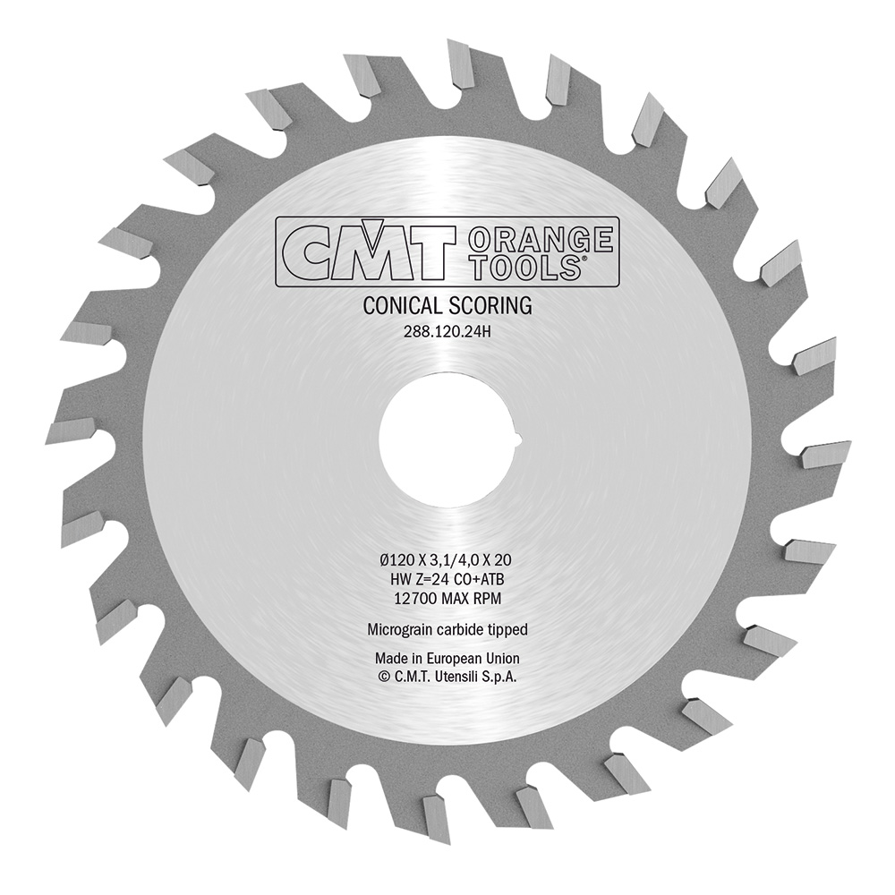 Industrial conical scoring blades