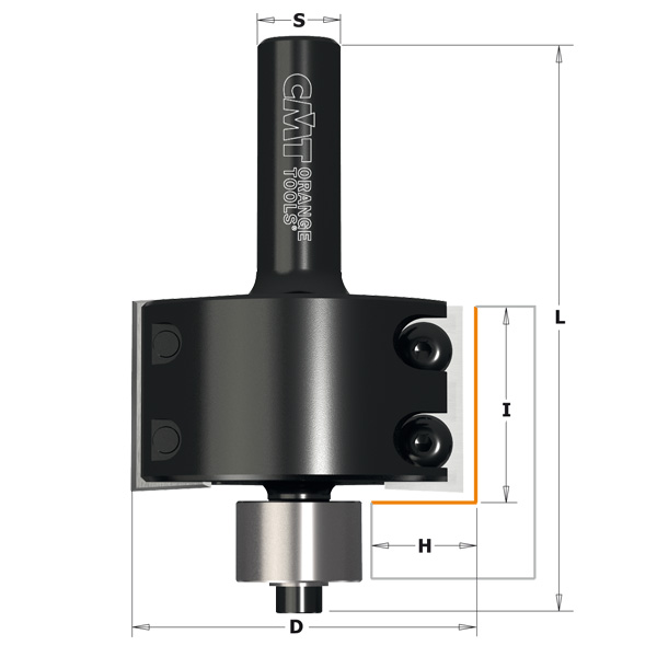 Grand rabbeting router bits with insert knives