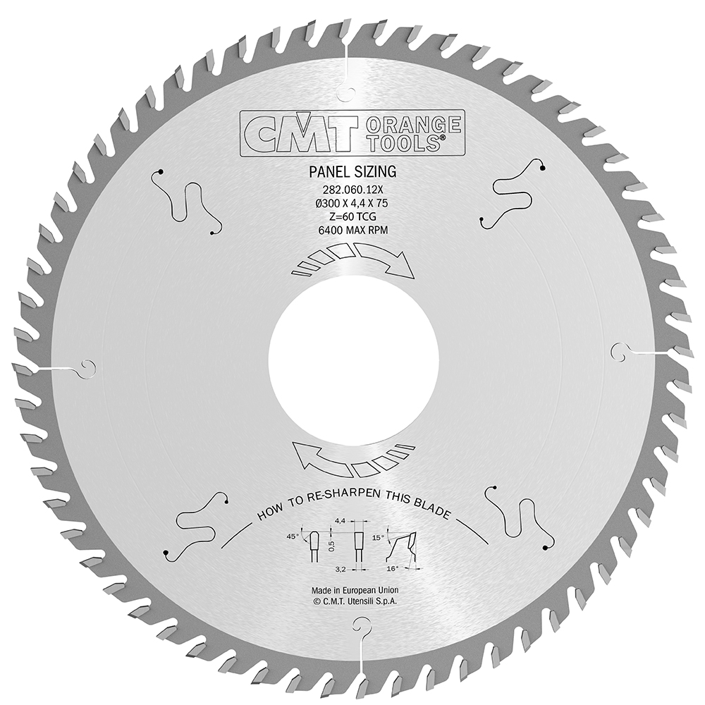 Lames circulaires industrielles pour scies à panneaux horizontales