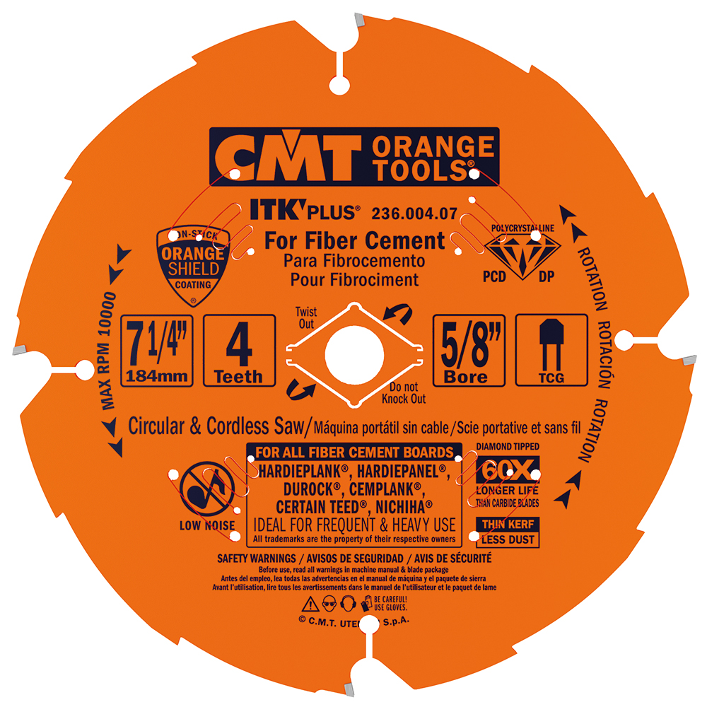 Lames circulaires ITK PLUS en diamant pour matériaux durs et composites